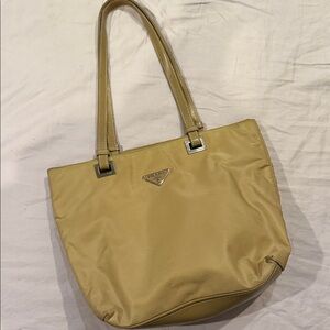 Vintage Prada Beige Tote Bag, Excellent Condition, Authentic